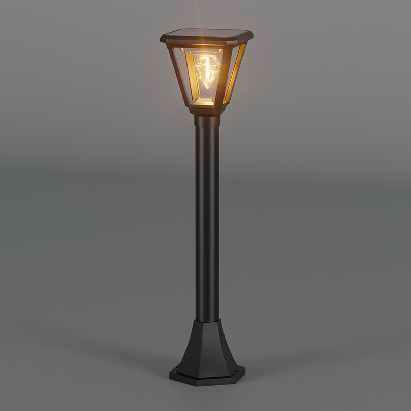 Lámpara solar de jardín con parte superior cuadrada PY-LED GR D02