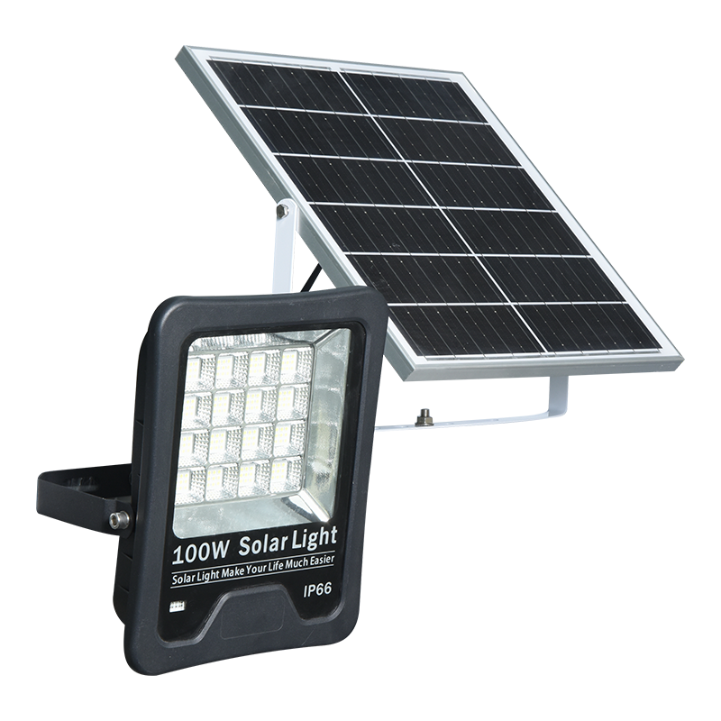 Lámpara solar de inundación con batería de iones de litio PY-SLFL20-100W
