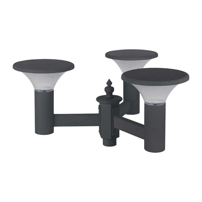 PY-SG018-24W Luz solar para jardín de tres bombillas